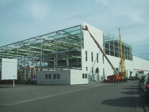 Neubau einer Containerhalle in Herzlake